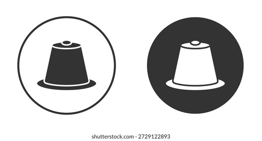 Coffee capsule icon vector silhouette in black. simple flat icon vector.