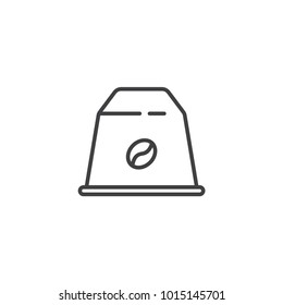 Coffee Capsule Line Icon.