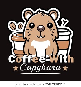 Coffee With Capybara Design And Illustration