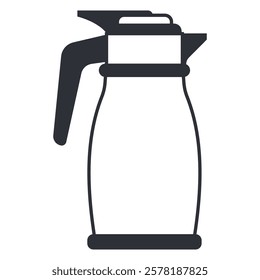 Coffee carafe vector icon isolated on a white background.