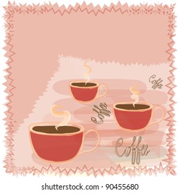 Coffee card menu design