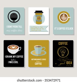 Coffee cards. Vector