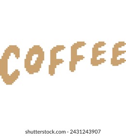 Icono de dibujos animados de café en estilo pixel