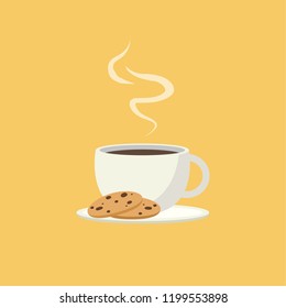 Coffee and cookies art Royalty Free Stock SVG Vector