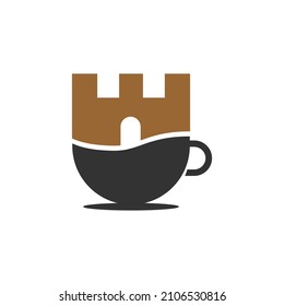 Coffee Castle Icon Illustration Brand Identity