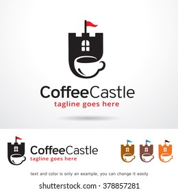 Coffee Castle Logo Template Design Vector 