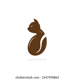Coffee cat creative branding logo design