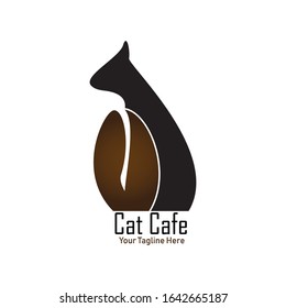 Coffee cat logo for good taste cafe