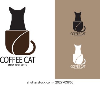 Logo de Coffee Cat para cafetería