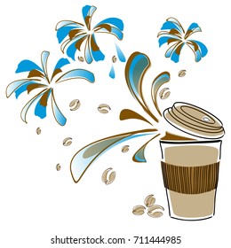 coffee celebration ,coffee cup  take away for celebration