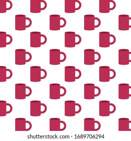coffee ceramics mugs pattern background vector illustration design