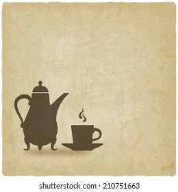 coffee ceremony old background - vector illustration. eps 10