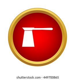 Coffee cezve icon in simple style on a white background