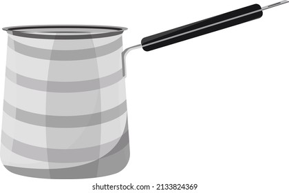 Coffee cezve, ilustración, vector sobre un fondo blanco.