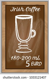 Coffee chalk drawing for menu, restaurant, cafe, presentation  