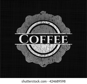 Coffee with chalkboard texture