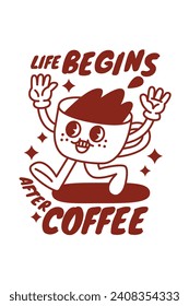 Kaffeezeichen-Design für Website, Anwendung, Druck, Dokument, Poster, Aufkleber-Design, etc.