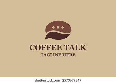 Coffee chat bubble cafe logo icon design vector template. Vector illustration.