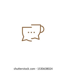 Coffee Chat graphic design template simple illustration