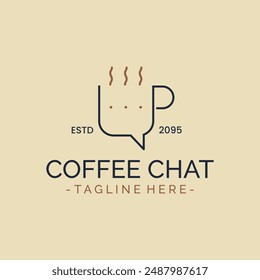 coffee chat logo design templates