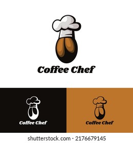 coffee chef logo set art
