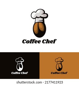 
coffee chef logo set illustration vector
