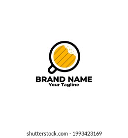 coffee and chips logo design, this logo is suitable for cafe business