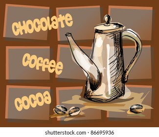 coffee, chocolate, cocoa