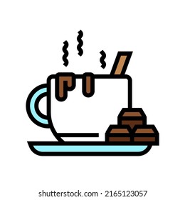 coffee chocolate color icon vector. coffee chocolate sign. isolated symbol illustration