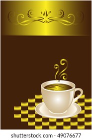 Coffee or chocolate cup. Elegant design.