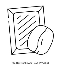 coffee chocolate line icon vector. coffee chocolate sign. isolated contour symbol black illustration