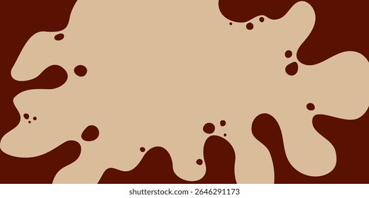 Coffee or chocolate liquid texture. Cocoa splash vector background. Abstract liquid brown waves illustration.