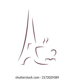 Coffee chocolate logo design concept. Vector illustration isolated on a white background.