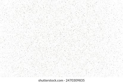 Coffee or chocolate powder, flying dust particles. Seamless white paper texture with brown dust particles. Cardboard paper gritty texture. Crushed granules of sand or brown sugar. Vector illustration.