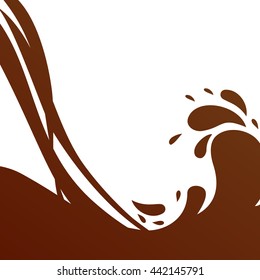 coffee or chocolate splash vector illustration