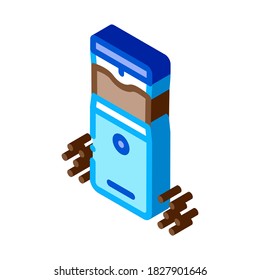 Kaffeekopper-Ikone-Vektorgrafik. isometrisches Kaffeetopferzeichen. farbige einzelne Symbolillustration