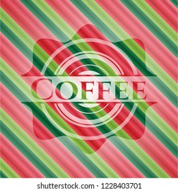 Coffee christmas badge.