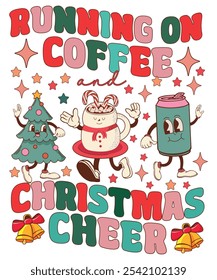 Coffee Christmas t shirt design vector illustration