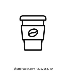 Coffee Cip Icon.Vector.Disposable Coffee Cup Icon.Drink.