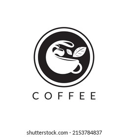 Coffee circle Logo Template Design Vector
