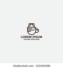 Coffee City logo designs concept. Coffee Building logo template - vector