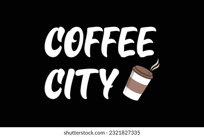 Vector de diseño de camisetas de Coffee City