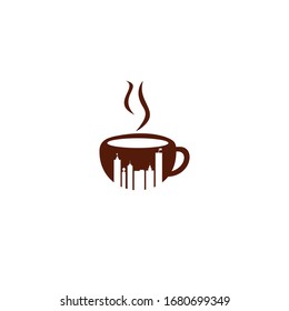 Coffee city Vektorillustration Logo Design.