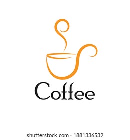 diseño de logotipo de vector clásico de café