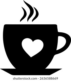 Coffee clip art design on plain white transparent isolated background for card, shirt, hoodie, sweatshirt, apparel, card, tag, mug, icon, poster or badge