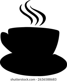 Coffee clip art design on plain white transparent isolated background for card, shirt, hoodie, sweatshirt, apparel, card, tag, mug, icon, poster or badge