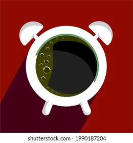 coffee clock 3D illustration logo icon