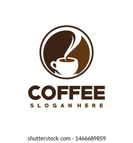 Café, Cafetería, Vector inspirador de diseño con logotipo de café