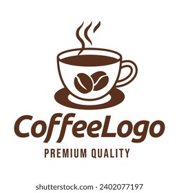 Coffee, Coffe Shop, Cafe Logo Design Vector on white background