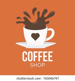 Coffee, coffeehouse label set. Cafe, cafeteria, hot drink logo or icon. Handwritten lettering vector illustration